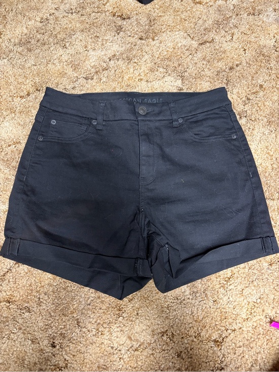 American Eagle Outfitters Pants - American Eagle Outfitters Black Cuffed Jean Shorts